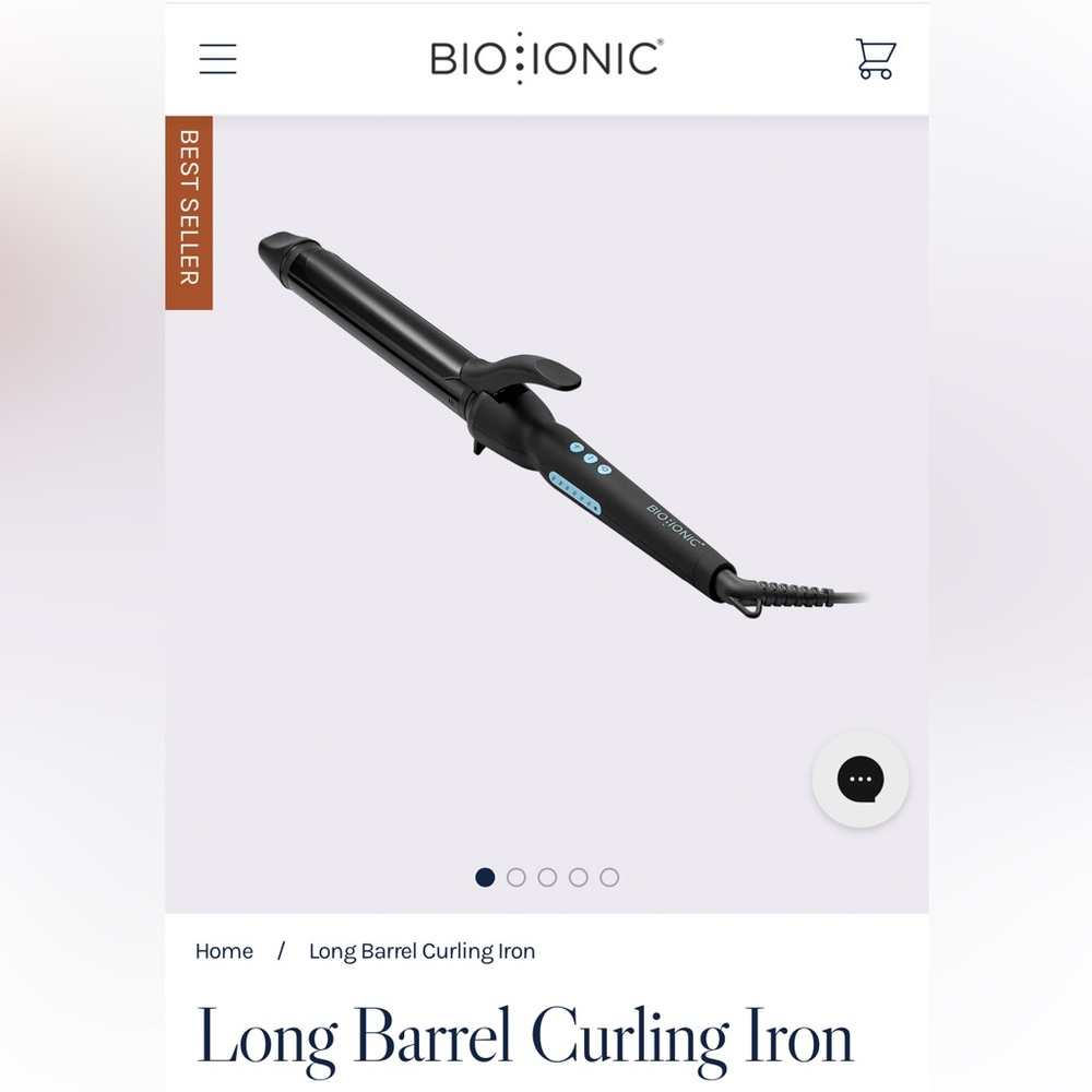 Bio Ionic Long Barrel Curling Iron 1.25 inch